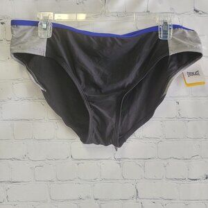 Womens Everlast Sport Swimsuit Bottoms Black & Gray Womens Size‎ 16 NWT NEW